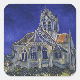 The Church at Auvers by Vincent van Gogh Square Sticker