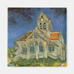 The Church at Auvers-sur-Oise - Vincent Van Gogh Magnet