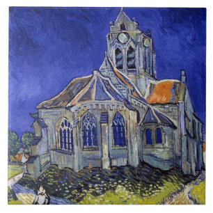 The Church at Auvers, Van Gogh Ceramic Tile