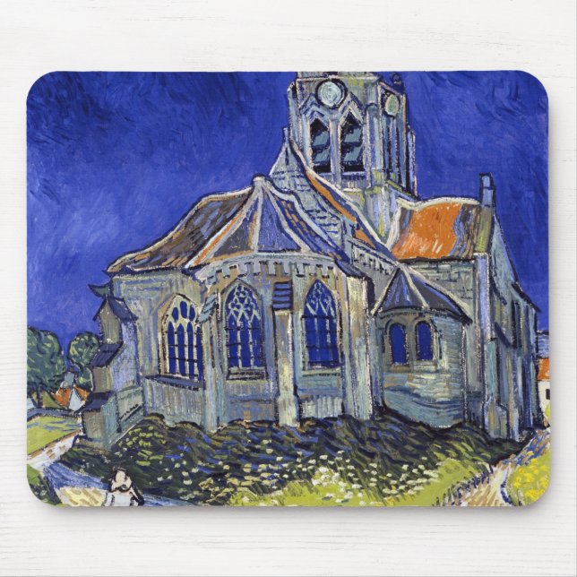 The Church at Auvers, Van Gogh Mouse Pad (Front)