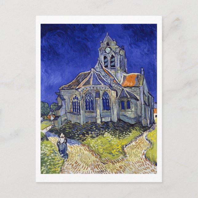The Church at Auvers, Van Gogh Postcard (Front)