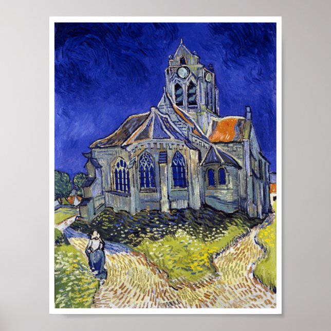 The Church at Auvers, Van Gogh Poster (Front)