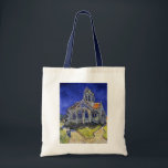 The Church at Auvers, Van Gogh Tote Bag<br><div class="desc">Vincent Willem van Gogh (30 March 1853 – 29 July 1890) was a Dutch post-impressionist painter who is among the most famous and influential figures in the history of Western art. In just over a decade, he created about 2, 100 artworks, including around 860 oil paintings, most of which date...</div>