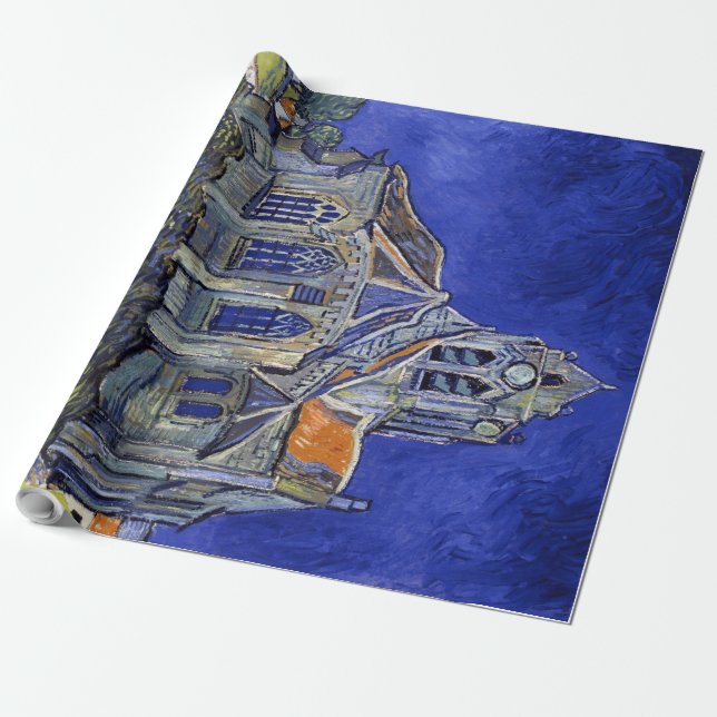 The Church at Auvers, Van Gogh Wrapping Paper (Unrolled)