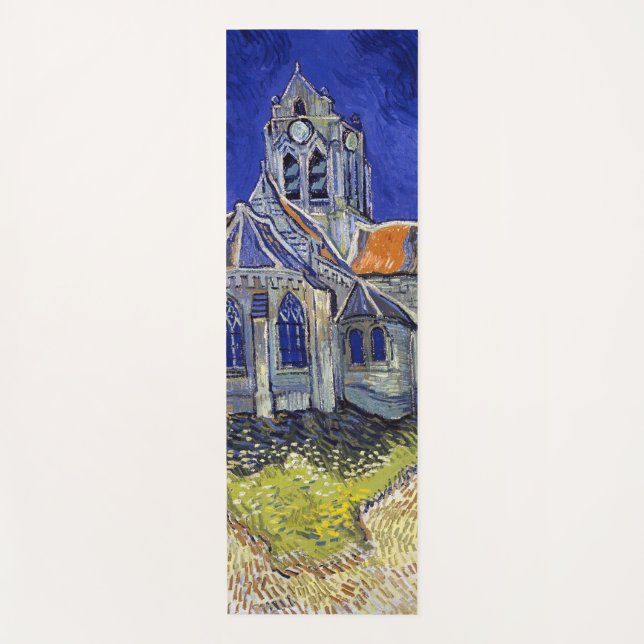 The Church at Auvers, Van Gogh Yoga Mat (Front)