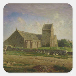 The Church at Greville, c.1871-74 Square Sticker