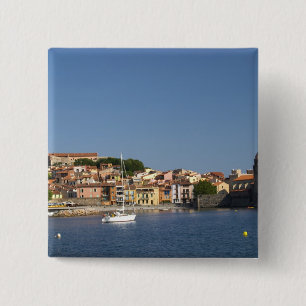 The church Eglise Notre Dame des Anges, our lady 2 15 Cm Square Badge