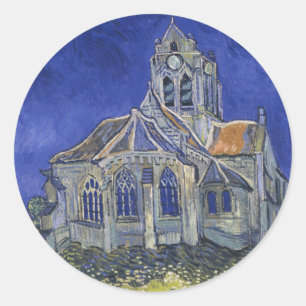 The Church in Auvers by Vincent van Gogh Classic Round Sticker