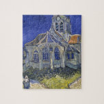 The Church in Auvers by Vincent van Gogh Jigsaw Puzzle<br><div class="desc">The Church in Auvers by Vincent van Gogh 

the church in auvers, wheat field with cypresses, sunflowers, irises, starry night, vintage, public domain, vincent van gogh, van gogh, vase</div>