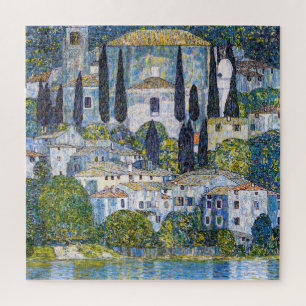 The Church in Cassone   Gustav Klimt   Poster Jigsaw Puzzle