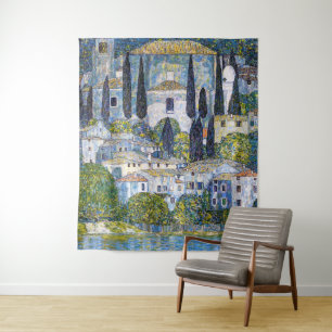 The Church in Cassone   Gustav Klimt   Poster Tapestry