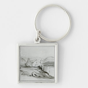 The Church of San Francisco, Valparaiso, 1834 Key Ring