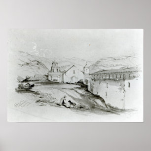 The Church of San Francisco, Valparaiso, 1834 Poster