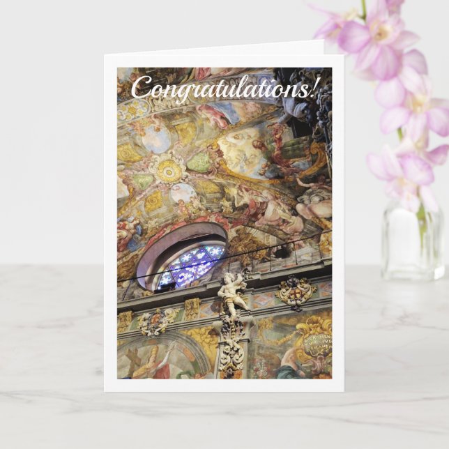 The Church of San Nicolás, Valencia City, España Card (Orchid)