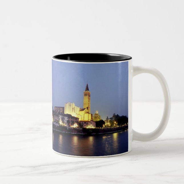 The church of Sant'Anastasia in Verona, Italy. Two-Tone Coffee Mug (Right)