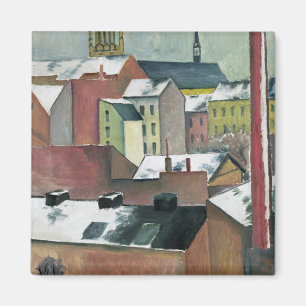 The Church of St Mary in Bonn in Snow, 1911 Magnet