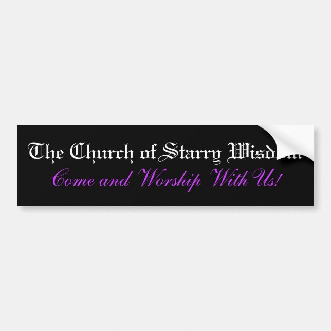 The Church of Starry Wisdom Bumper Sticker (Front)