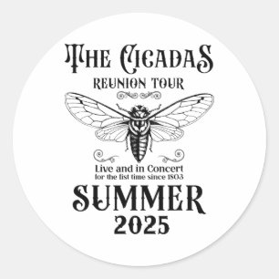 The Cicadas Reunion Tour Summer 2025 Entomologist Classic Round Sticker