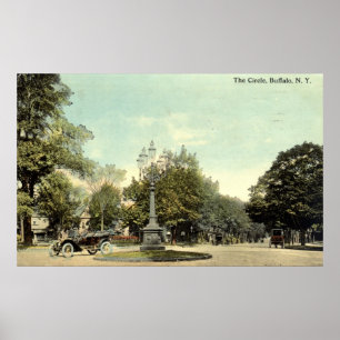 The Circle, Buffalo NY 1913 Vintage Poster