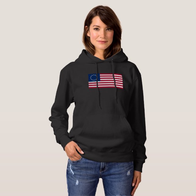 The Circle of Stars, American Flag by Betsy Ross Hoodie (Front Full)
