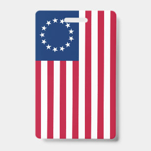 The Circle of Stars, American Flag by Betsy Ross ID Badge