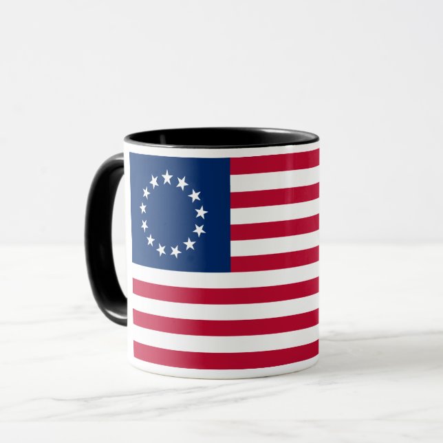 The Circle of Stars, American Flag by Betsy Ross Mug (Front Left)