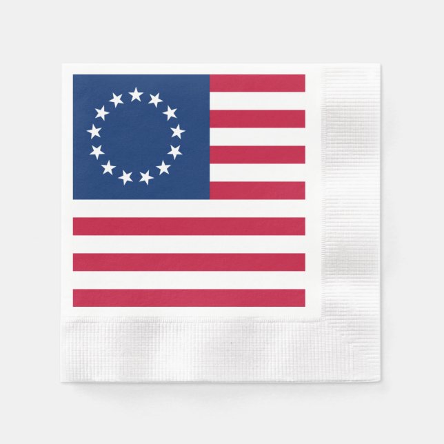 The Circle of Stars, American Flag by Betsy Ross Napkin (Front)