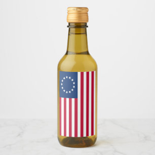 The Circle of Stars, American Flag by Betsy Ross Wine Label