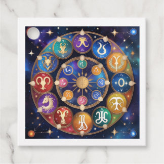 the circle with the zodiac signs favour tags