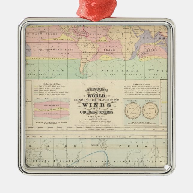 the Circulation of the Winds Metal Ornament (Front)