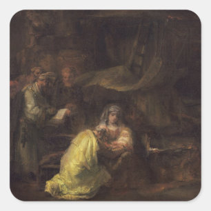 The Circumcision, 1661 (oil on canvas) Square Sticker