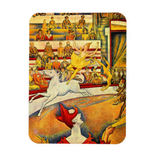 The Circus by Georges Seurat, Vintage Fine Art Magnet
