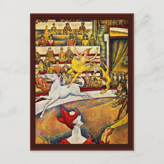 The Circus By Seurat Georges Postcard