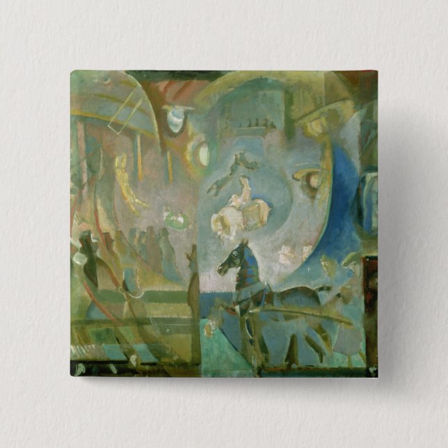 The Circus, c.1910 15 Cm Square Badge (Front)