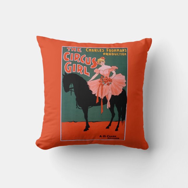 The Circus Girl - Woman on Horse Theatrical Cushion (Front)