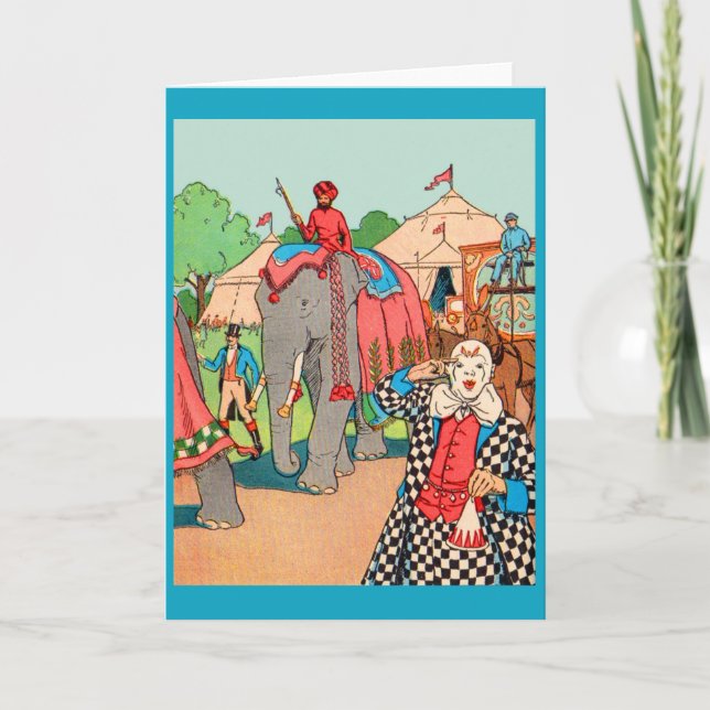 The circus is coming to town card (Front)
