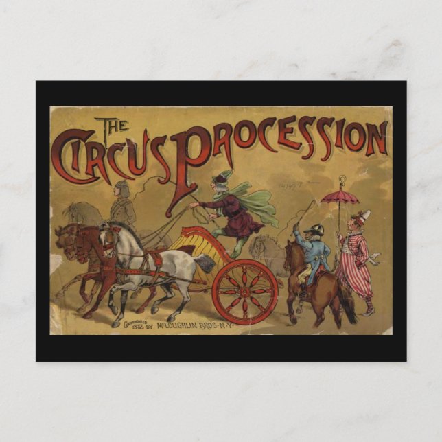 The Circus Procession Back Cover Postcard (Front)