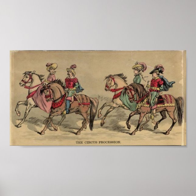 The Circus Procession Riders on Horseback Poster (Front)
