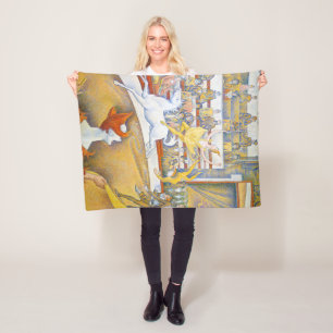 The Circus, Seurat Fleece Blanket