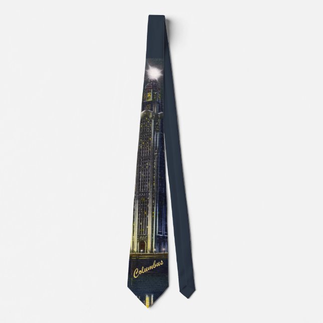 The Citadel At Night Art Deco Tie (Front)