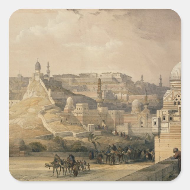 The Citadel of Cairo, from "Egypt and Nubia" Square Sticker (Front)