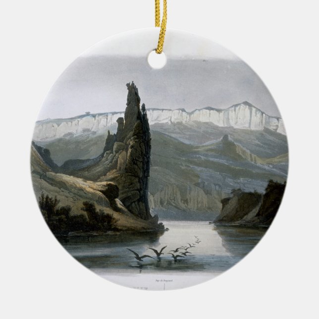 The Citadel Rock on the Upper Missouri, plate 18 f Ceramic Ornament (Front)