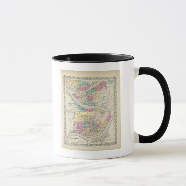 The Cities Of Pittsburgh Allegheny Cincinnati Mug (Right)