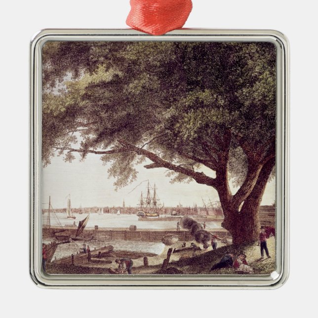 The City and Port of Philadelphia, from Metal Tree Decoration (Front)