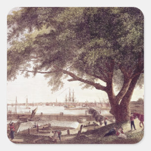 The City and Port of Philadelphia, from Square Sticker