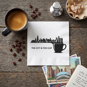 The City and The Cup Chicago Skyline Napkin