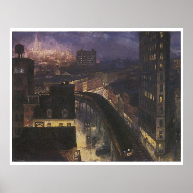 The city from Greenwich Village, John Sloan Poster (Front)