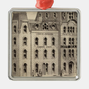 The City Hall of Minneapolis, Minnesota Metal Ornament