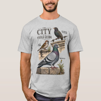The City Is a Field Guide Vintage Urban Birds T-Shirt