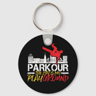 The City Is My Playground Parkour and Freerunning Key Ring